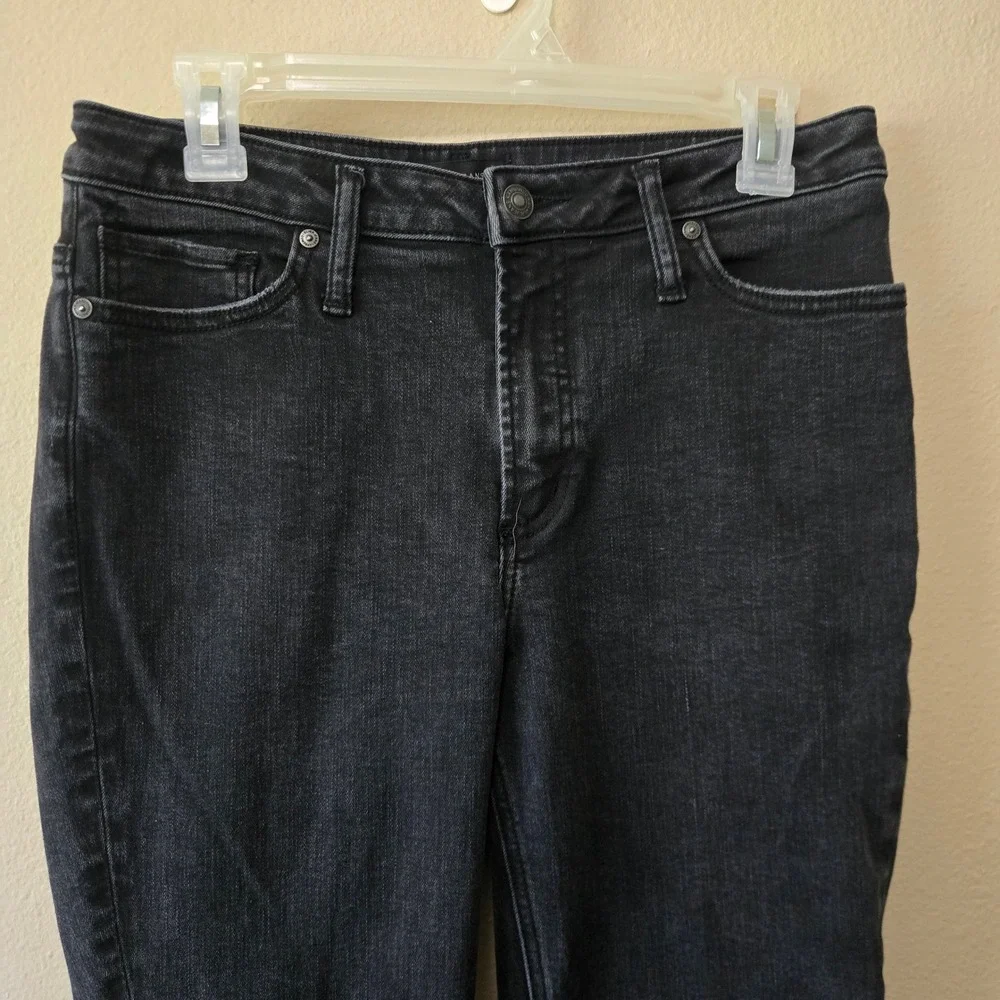 Silver Jeans Co High Note Skinny Black Raw Hem Jeans W30 L29